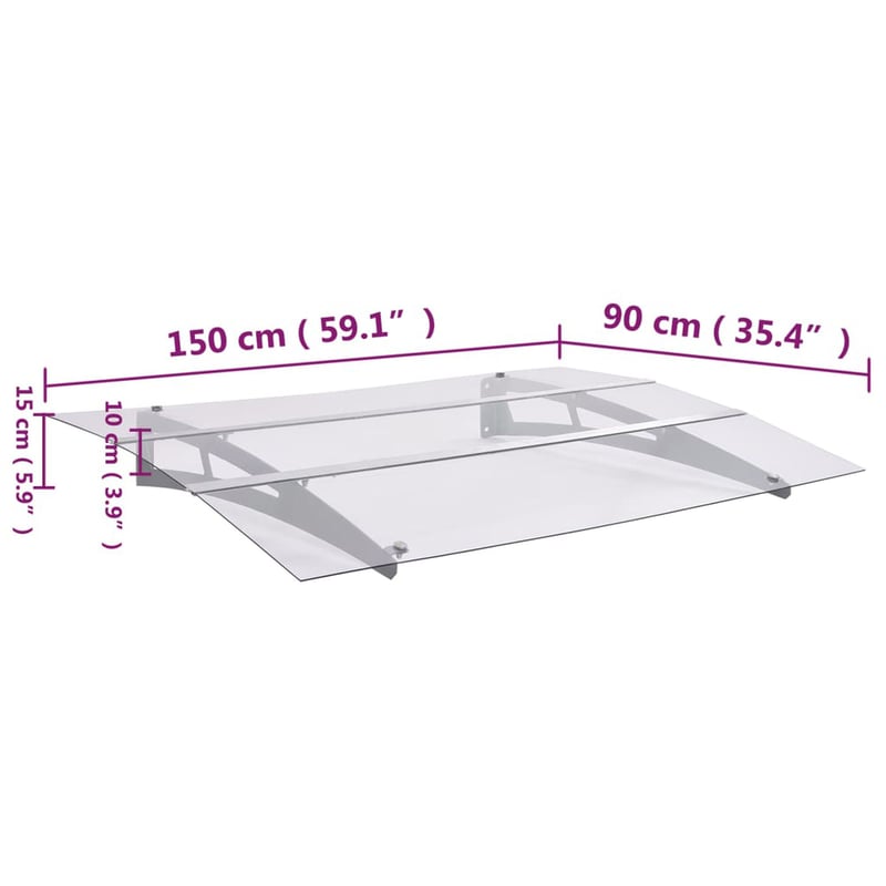 vidaXL ajtókárpit ezüst átlátszó 150x90 cm PET