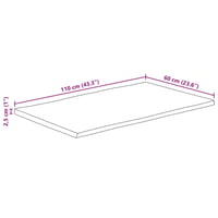 vidaXL akácfa asztallap 110x60 cm téglalap alakú 9