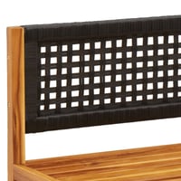vidaXL akácfa rattan kerti kanapé párnákkal, karfa nélküli 7