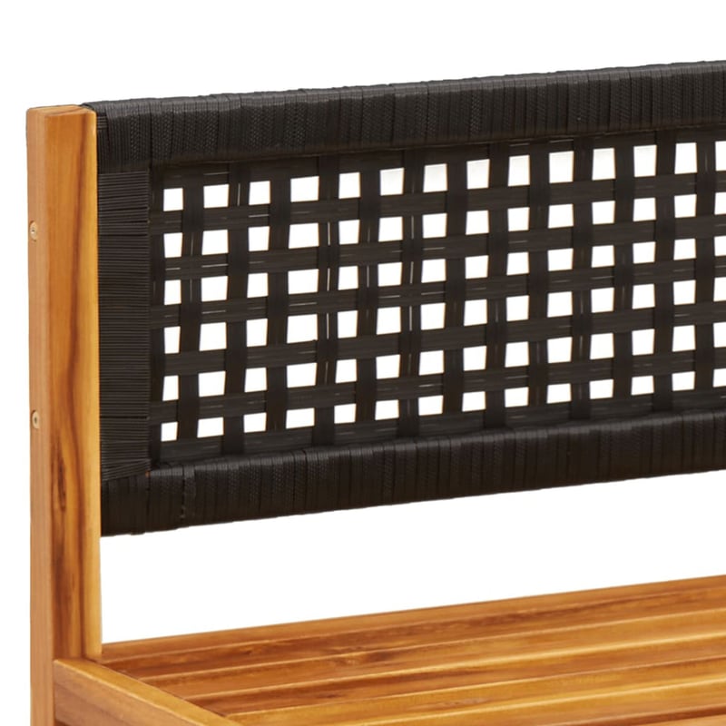 vidaXL akácfa rattan kerti kanapé párnákkal, karfa nélküli