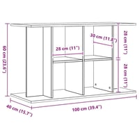 vidaXL Akváriumállvány Tölgyfa 100x40x60 cm Rétegeltfából 9
