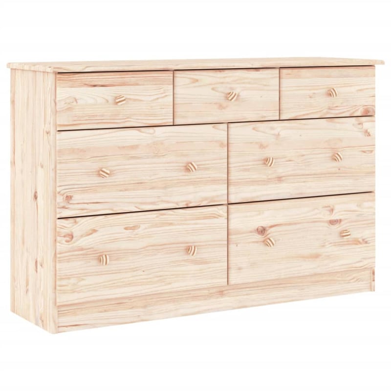 vidaXL ALTA tömör fenyőfa komód 112x35x73 cm