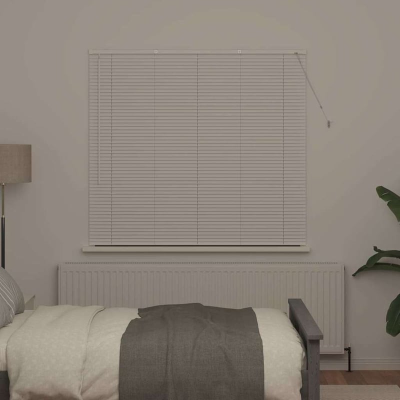 vidaXL Alumínium Zsalugáter Redőny Fehér 130x140 cm