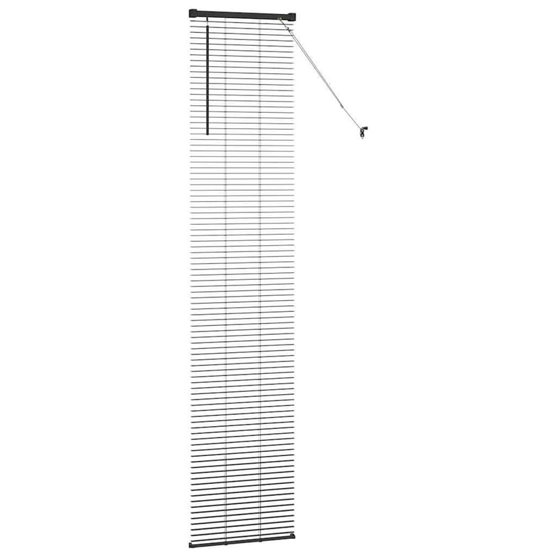 vidaXL Alumínium Zsalugáter Redőny Fekete 220x50 cm