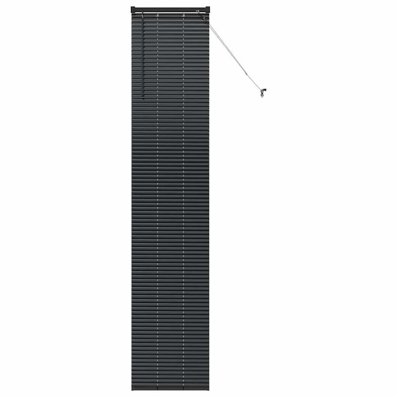 vidaXL Alumínium Zsalugáter Redőny Fekete 220x50 cm