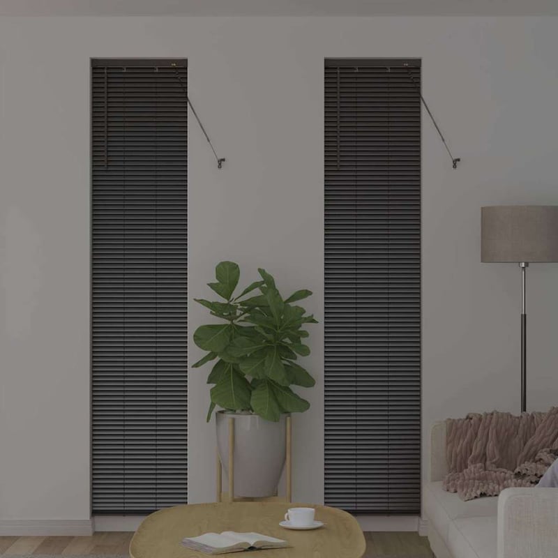 vidaXL Alumínium Zsalugáter Redőny Fekete 220x50 cm