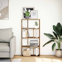vidaXL Antik fa szerelt könyvespolc 60x20x120,5 cm 3