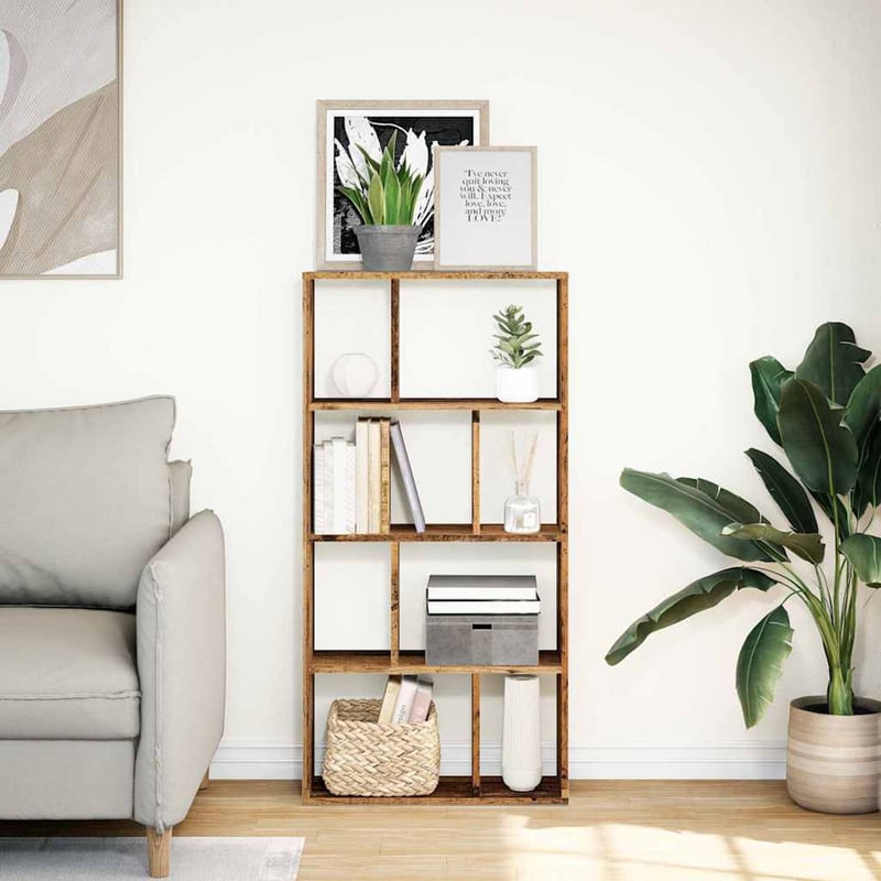 vidaXL Antik fa szerelt könyvespolc 60x20x120,5 cm