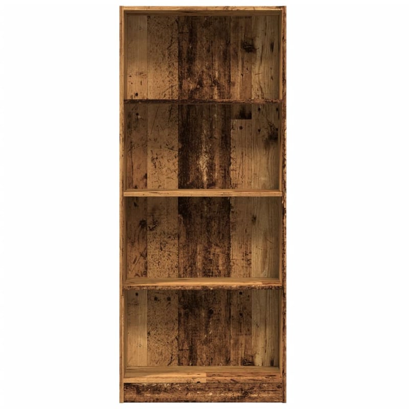 vidaXL Antik fa szerelt könyvespolc 60x24x143 cm