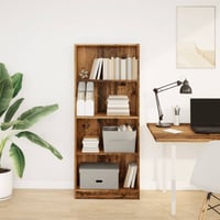 vidaXL Antik fa szerelt könyvespolc 60x24x143 cm 3