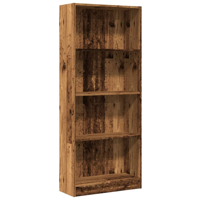 vidaXL Antik fa szerelt könyvespolc 60x24x143 cm