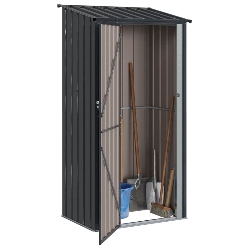 vidaXL Antracit Fém Kertiszerszámos Ház 103x74x200cm