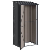 vidaXL Antracit Fém Kertiszerszámos Ház 103x74x200cm 5