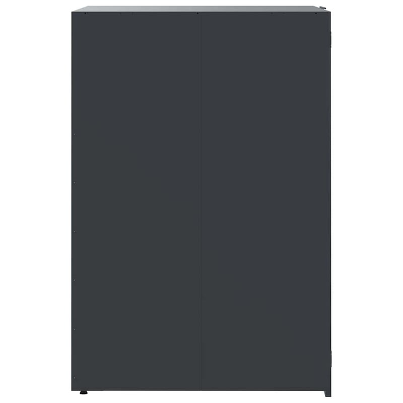 vidaXL Antracit Gurulós Szemeteskuka-Tároló 69x79x117cm Acél