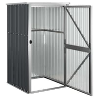vidaXL antracit horganyzott acél kerti szerszámtárolóhoz 88x89x161cm 4