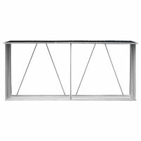 vidaXL antracit horganyzott acél kerti tűzifatároló 330x84x152cm 6