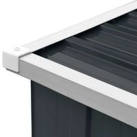 vidaXL antracit horganyzott acél kerti tűzifatároló 330x84x152cm 9