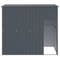 vidaXL antracit horganyzott acél kutyakennel tetővel 214x153x181 cm 3