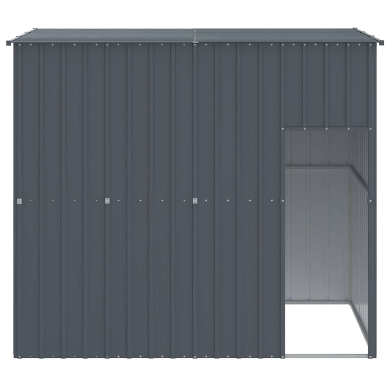 vidaXL antracit horganyzott acél kutyakennel tetővel 214x153x181 cm