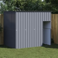 vidaXL antracit horganyzott acél kutyakennel tetővel 214x153x181 cm 2