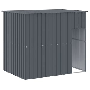 Cușcă pentru câini vidaXL cu acoperiș, din oțel galvanizat - antracit - 214x153x181 cm