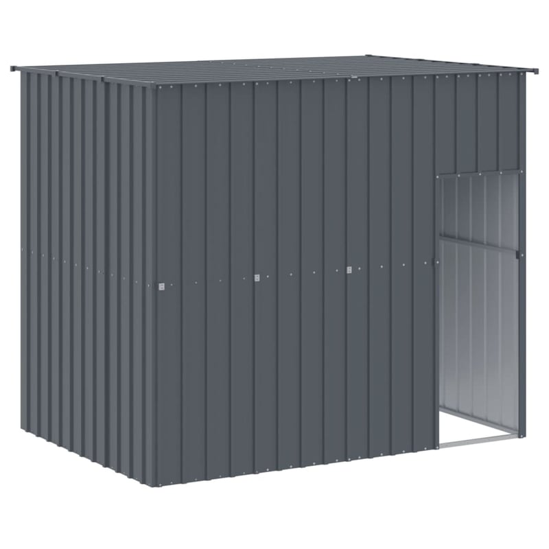 vidaXL antracit horganyzott acél kutyakennel tetővel 214x153x181 cm