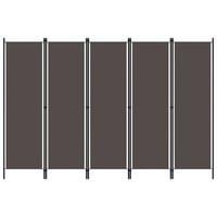 vidaXL antracitszürke 5 paneles paraván 250x180 cm 1