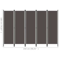 vidaXL antracitszürke 5 paneles paraván 250x180 cm 6