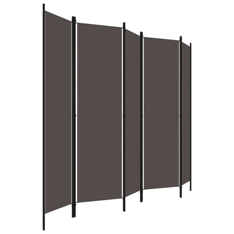 vidaXL antracitszürke 5 paneles paraván 250x180 cm