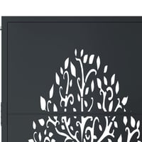 vidaXL Antracitszürke Acél Famintás Kertkapu 100x125 cm 6