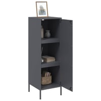 vidaXL antracitszürke acél magasszekrény 36x39x113 cm 5