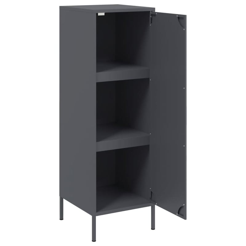 vidaXL antracitszürke acél magasszekrény 36x39x113 cm