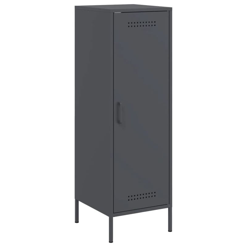 vidaXL antracitszürke acél magasszekrény 36x39x113 cm