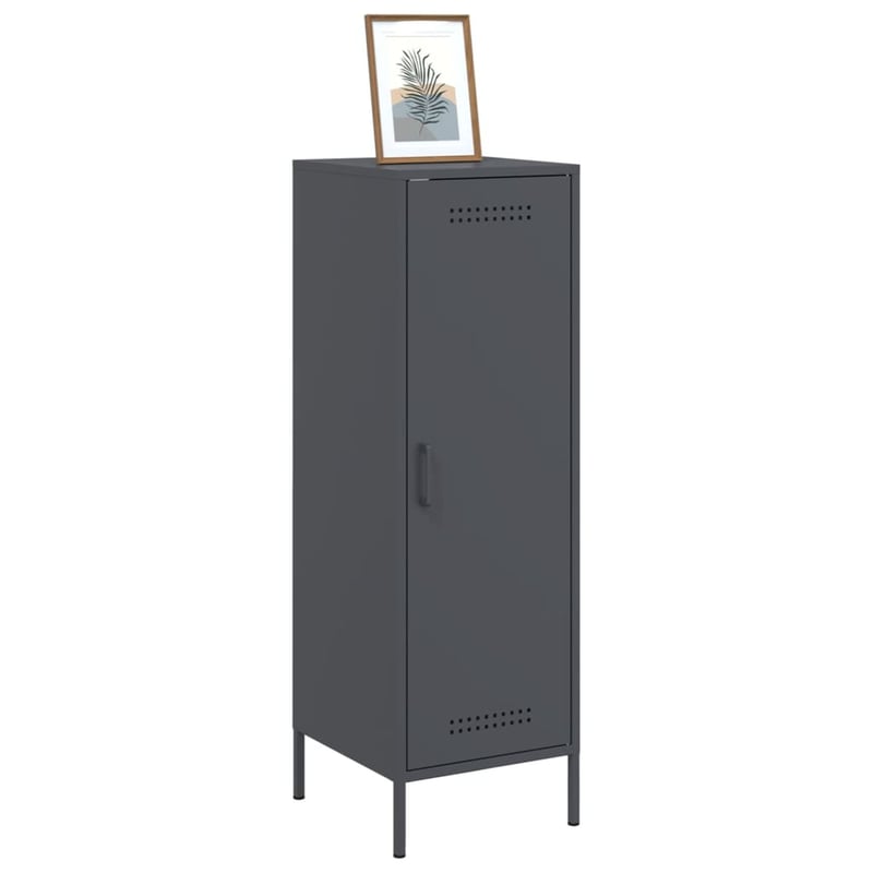 vidaXL antracitszürke acél magasszekrény 36x39x113 cm