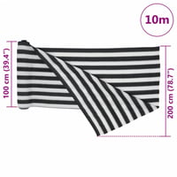 vidaXL antracitszürke-fehér HDPE belátásgátló háló 2x10m 75g/m² 8