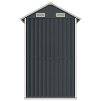 Magazie de grădină vidaXL din oțel galvanizat, gri antracit, 192x152,5x237 cm 5