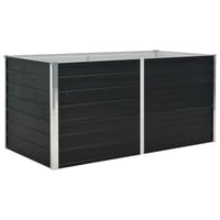 vidaXL antracitszürke horganyzott acél kerti magaságyás 160x80x77 cm 1