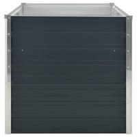 vidaXL antracitszürke horganyzott acél kerti magaságyás 160x80x77 cm 5