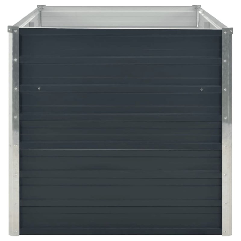 vidaXL antracitszürke horganyzott acél kerti magaságyás 160x80x77 cm