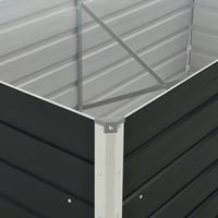 vidaXL antracitszürke horganyzott acél kerti magaságyás 160x80x77 cm 6