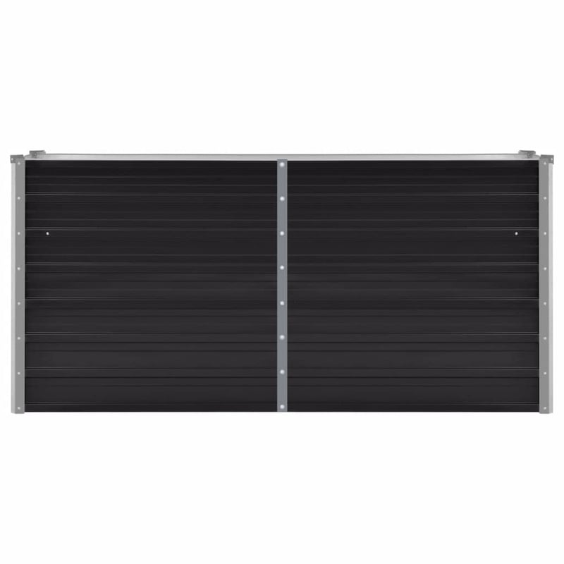 vidaXL antracitszürke horganyzott acél kerti magaságyás 160x40x77 cm