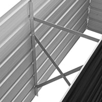 vidaXL antracitszürke horganyzott acél kerti magaságyás 160x40x77 cm 6