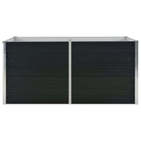 vidaXL antracitszürke horganyzott acél kerti magaságyás 160x80x77 cm 4