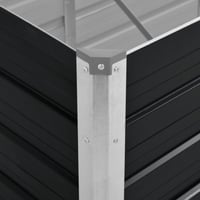 vidaXL antracitszürke horganyzott acél kerti magaságyás 160x40x77 cm 7
