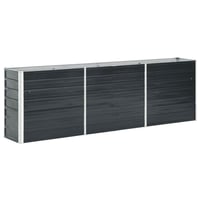 vidaXL antracitszürke horganyzott acél kerti magaságyás 240x40x77 cm 1