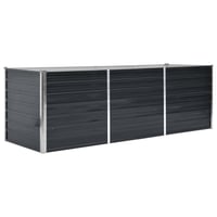 vidaXL antracitszürke horganyzott acél kerti magaságyás 240x80x77 cm 1