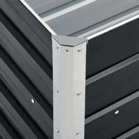 vidaXL antracitszürke horganyzott acél kerti magaságyás 240x40x77 cm 6