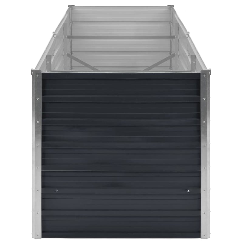 vidaXL antracitszürke horganyzott acél kerti magaságyás 240x80x77 cm