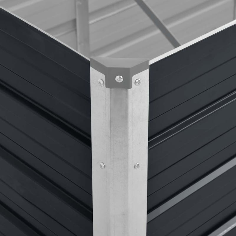 vidaXL antracitszürke horganyzott acél kerti magaságyás 240x80x77 cm