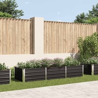 vidaXL antracitszürke horganyzott acél kerti magaságyás 240x80x45 cm 2